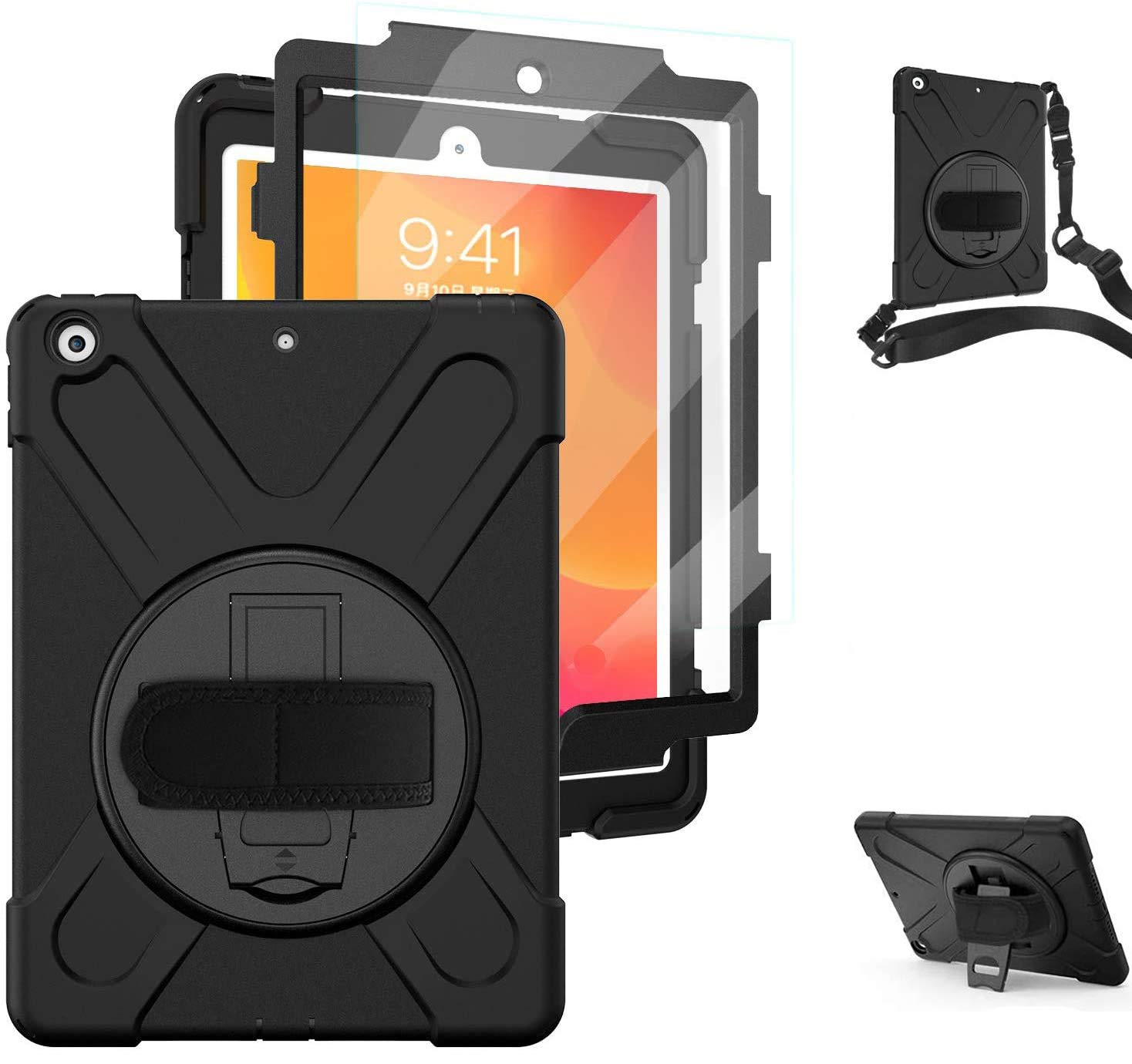 TSQ FUNDA PARA IPAD 10.2 2019 2020/IPAD 7 GENERACIÃ“N CON PROTECTOR DE PANTALLA, RESISTENTE A PRUEBA DE GOLPES